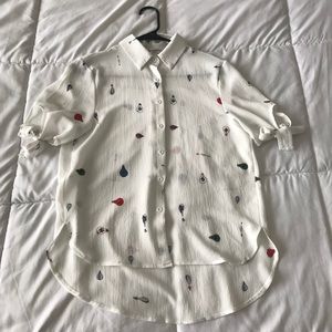 Light Bulb Button Down